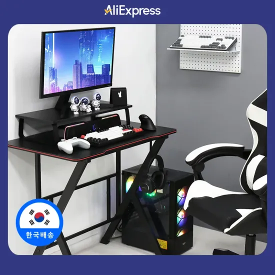 이지라이프 일자형 카본 게이밍 책상 공부방 서재 컴퓨터책상 데스크 800