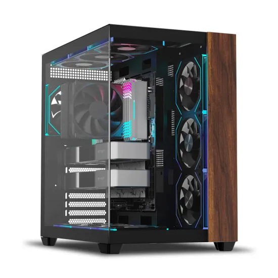 마이크로닉스 WIZMAX 우드리안 MAX (블랙) 케이스