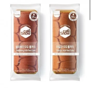 1A등급 원유 냉동 바닐라 우유롤, 블루베리 우유롤