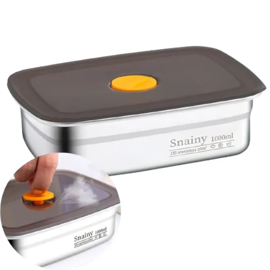 304 스테인리스 밀폐용기 1,000ml 1,500ml 2종