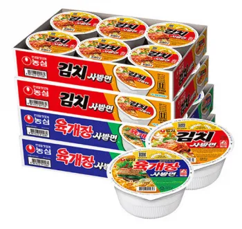 농심 사발면 더블팩 육개장 김치 12개 12개