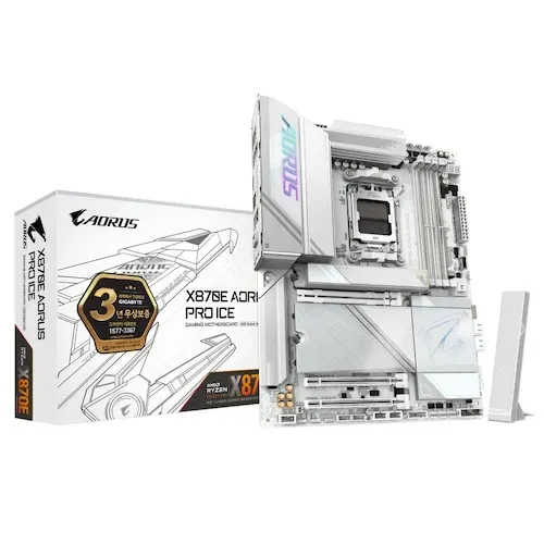 GIGABYTE X870E AORUS PRO ICE 화이트/블랙