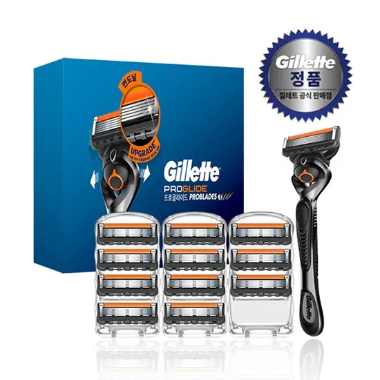 질레트 프로글라이드 면도기 핸들1 면도날 12입