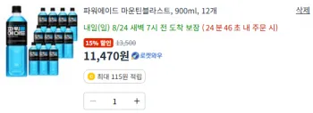파워에이드 마운틴블라스트 900ml 12개