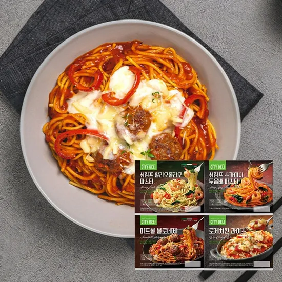 시티델리 앳홈 파스타 4종 4팩