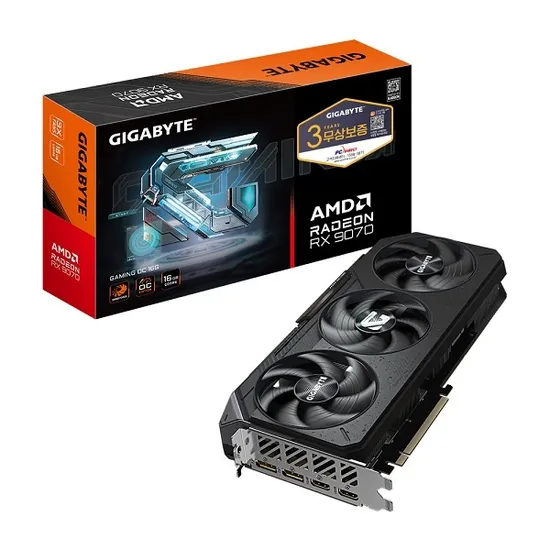 GIGABYTE 라데온 RX 9070 GAMING OC D6 16GB