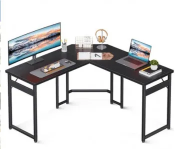 AODK 수납형 L형 코너 데스크 모니터 받침대 헤드셋 거치대 포함 좌우 교체 가능 책상