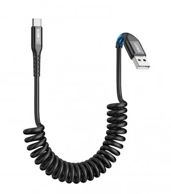 SUNGUY C타입 고속 충전 케이블 코일 스프링 데이터 케이블 자동차용 480Mbps 18W