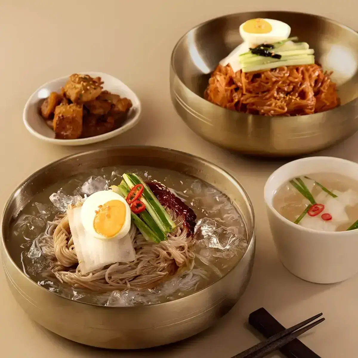 메밀냉면 물 비빔 10인분 (면 10개, 육수 5개, 양념 5개)