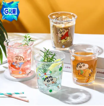 짱구 유리컵 350ml 4개 세트