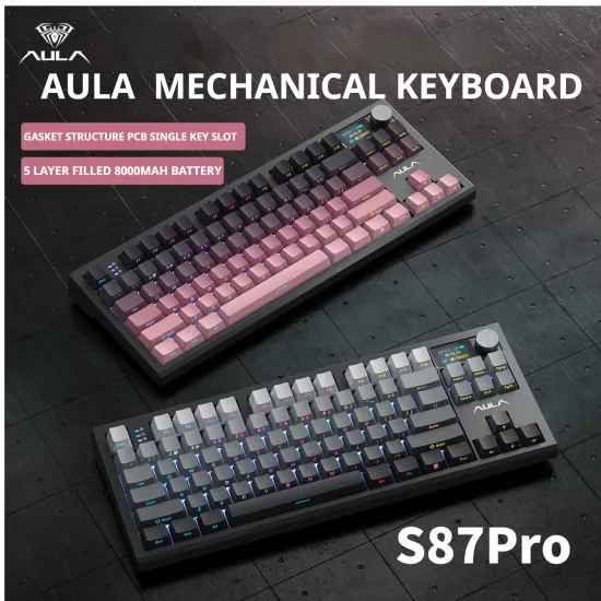 독거미 AULA S87 PRO LCD 노브 TKL 기계식키보드