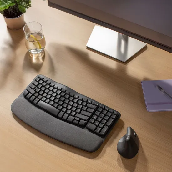 로지텍 Wave Keys And Lift Combo 무선 키보드마우스 세트