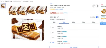 오리온 비쵸비 비스켓 15개 125g