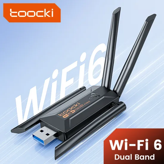 Toocki TB07 AX900 WiFi6 USB 어댑터 회전식 고이득 안테나 포함