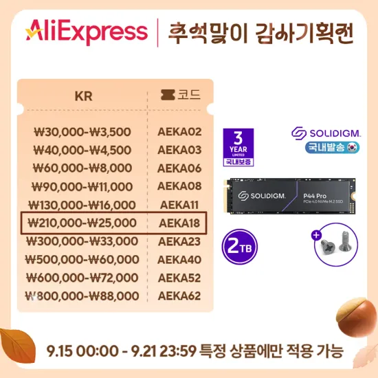 솔리다임 P44 PRO SSD 2TB 3년 국내보증