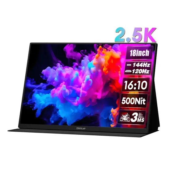 ZEUSLAP Z18K 18인치 2.5K QHD 144Hz 게이밍 휴대용 모니터
