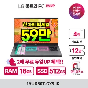 LG 삼성 레노버 14~17인치 노트북 15UD50T-GX5JK 외 15건