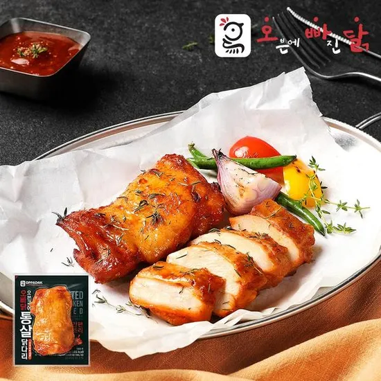 오빠닭 오븐구이 통살닭다리 양념바베큐맛 4팩
