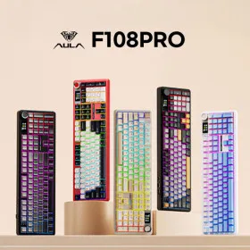 Aula 독거미 F108 Pro 유무선 기계식 키보드 스마일카드 외 다양