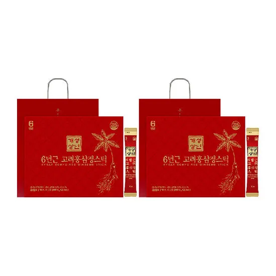 개성상인 6년근 고려홍삼정스틱 10ml, 30입, 2개 + 쇼핑백, 2개