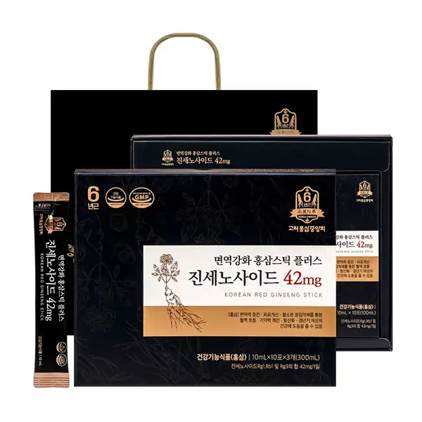 면역강화 홍삼스틱 플러스 진세노사이드 42mg 30포 외 다양 쇼핑백