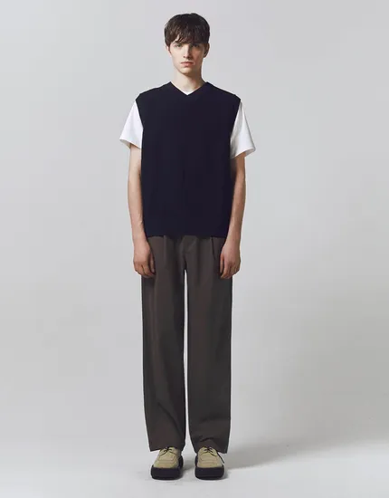 컨셉원 나일론 와이드핏 밴딩 팬츠