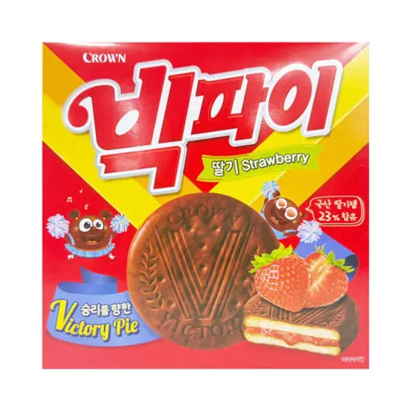 크라운제과 빅파이 딸기 324g 2개
