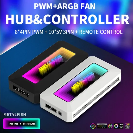 METALFISH PWM&ARGB 팬허브 화이트