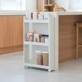 슬림선반 13cm 3단 틈새수납장 트롤리