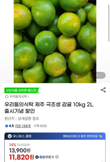 제주 극조생 감귤 10kg