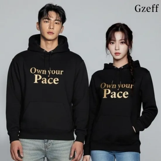 지제프 세미 오버핏 남녀공용 후드티