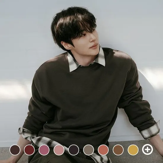 지오다노 기모 솔리드 맨투맨