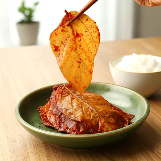 국내산 수제 단풍콩잎 장아찌 400g 1개