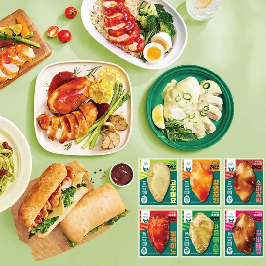 피그인더가든 소스 닭가슴살 제로 140g 6종 10+5팩