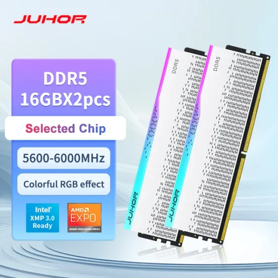 JUHOR 메모리 RGB DDR5 16GBX2 6000MHz