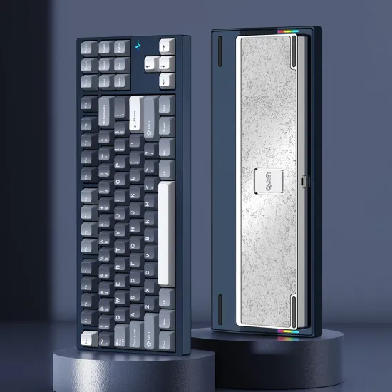 WOB 크러쉬80 리부트 VIA 풀 알루미늄 커스텀 게이밍 블루