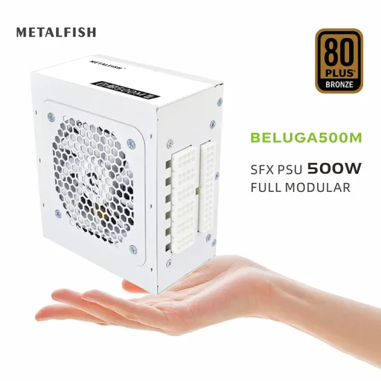 METALFISH SFX 80 플러스 브론즈 600W 풀 모듈러 화이트 파워서플라이