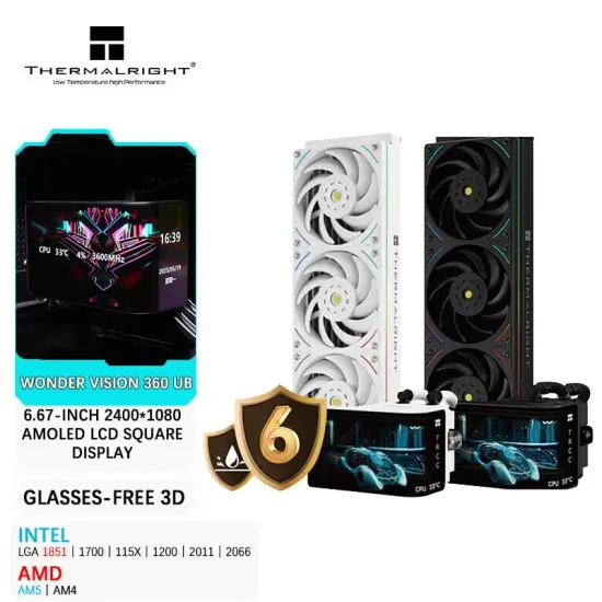 써멀라이트 WONDER VISION 360 UB 수랭 쿨러 6.67인치 AMOLED LCD 2K 60HZ 커브드