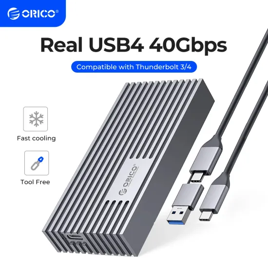 ORICO USB4 M.2 NVMe SSD 인클로저 40Gbps