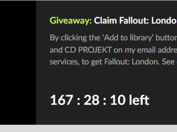 폴아웃 런던 무료배포 / 무료