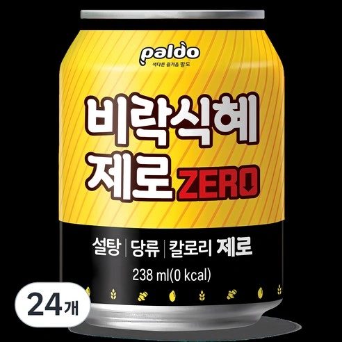 (종료)비락식혜 제로 238ml 24캔 (8,520원)