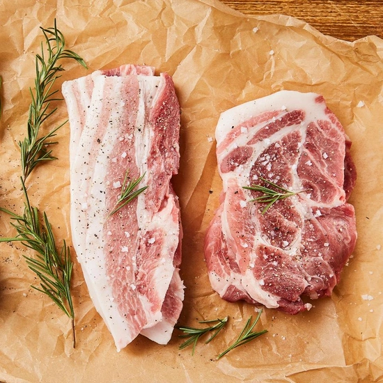 보리먹인 돼지 삼겹 100g 1.190원