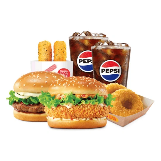 롯데리아 2인팩 (10,900원/무료)