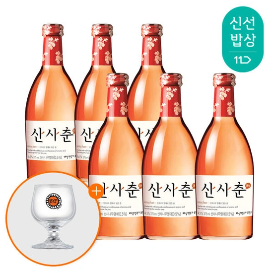 산사춘375ml 6입 + 증정 (19,750원)