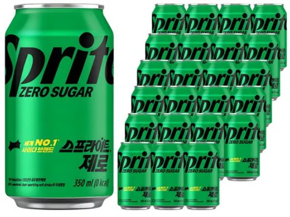 스프라이트 제로 사이다, 350ml, 24개 (8,230원/무료)
