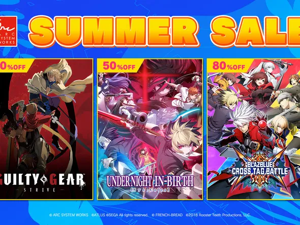 다양한 아크 시스템 웍스 타이틀을 최대 90% 할인