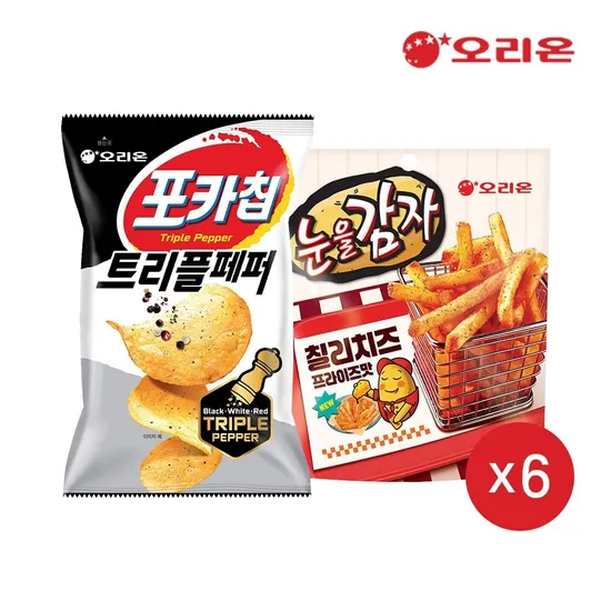 포카칩 트리플페퍼M 눈을감자 칠리치즈 총12봉