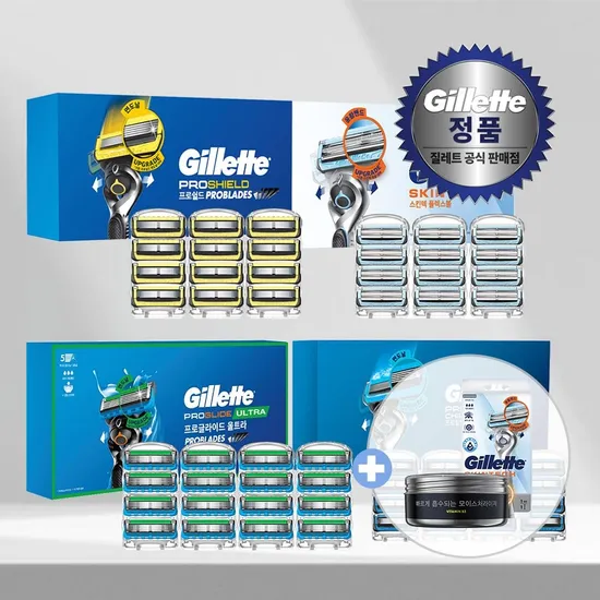 질레트 스킨텍 면도날 12개입 면도기