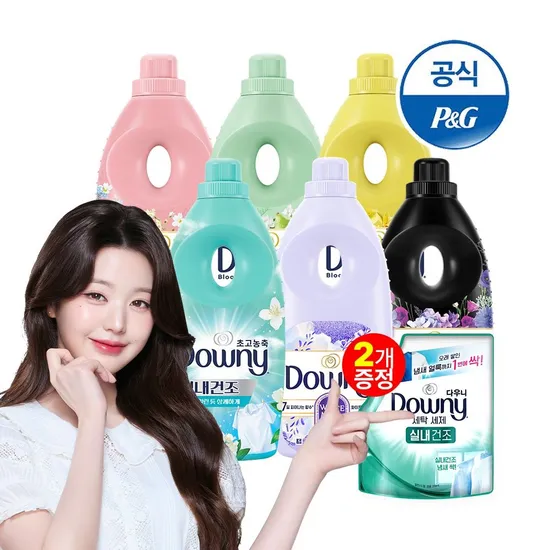 다우니 섬유유연제 1L 6개 세탁세제 200ml