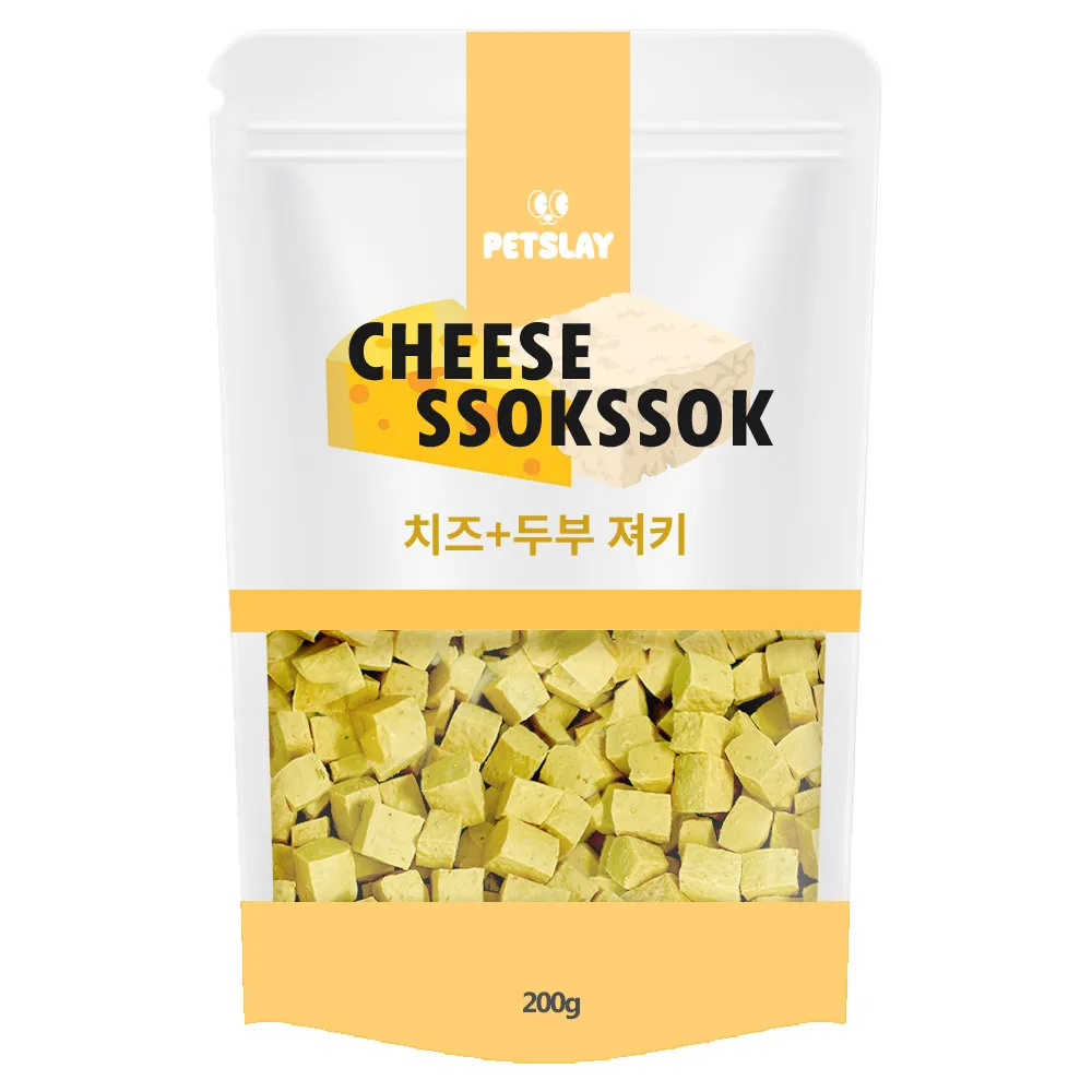 강아지대용량간식 쏙쏙큐브져키 두부치즈 200g